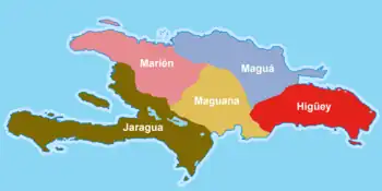 Image 49Chiefdoms of Hispaniola. Marién, Maguá, Maguana, Jaragua and Higüey (from History of the Dominican Republic)