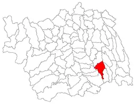 Location in Bacău County