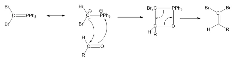 Step 2 in the Corey-Fuchs reaction, doing the Wittig to make the dibromoalkene