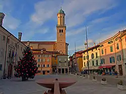 Main square in Cormons, renovated by the architect Boris Podrecca