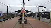 Cornbrook tram stop in January 2017.