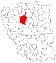 Location in Galați County