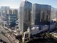 Viewed from the Eiffel Tower at Paris Las Vegas