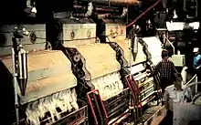 Modern ginning machines in working