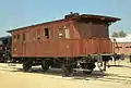 3rd class passenger wooden coach rebuilt in 1991 in Vilanova i la Geltrú