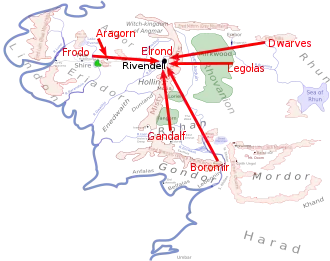 Diagram showing where Council members have travelled from