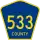 County Route 533 marker