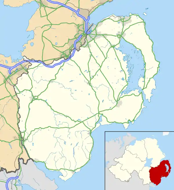 Páirc Esler is located in County Down