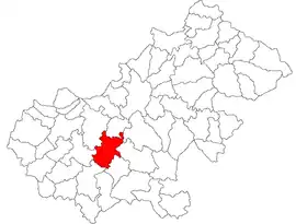 Location in Satu Mare County