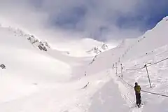 View up the valley at Craigieburn Valley Ski field