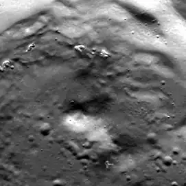 Hollows within the crater