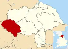 Shown within North Yorkshire