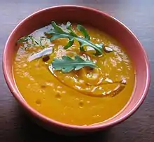 Cream of roasted pumpkin soup