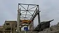 Approximately 250 tons being unloaded into the crusher.