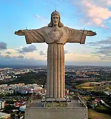 The Sanctuary of Christ the King in Almada, Portugal, a monument dedicated to the Sacred Heart