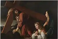 Christ carrying the Cross, contemplated by Mary and the Christian Soul, ca. 1630–1650. Oil on canvas, 124 x 185 cm, Madrid, Museo del Prado.