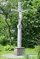 Wayside cross in Idrija, Slovenia.