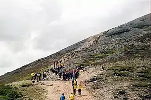 Pilgrims climbing the mountain (2007)