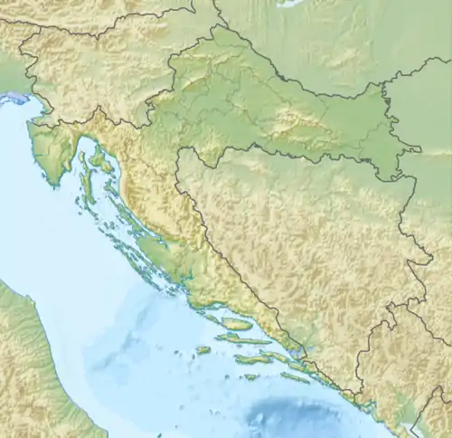 Location of Lake in Croatia.