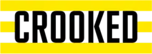 The word "Crooked" in all caps, with yellow horizontal lines surrounding it.