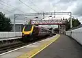 A CrossCountry Class 220 unit heading north towards Stoke-on-Trent