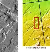 Forces from different directions caused this complex of grabens to form.  Picture taken by THEMIS.