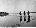 Prospectors crossing Lake Barlee, circa 1923