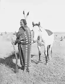 Image 32"Crow Dog", a Brulé Native American in 1898. (from History of Nebraska)