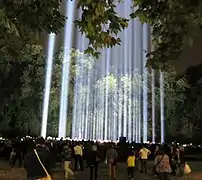 Crowds are drawn to the nightly spectacle in London