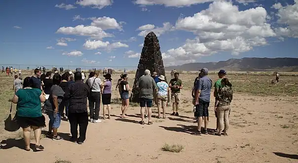 People gather around Ground Zero, 2018