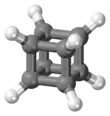 Ball-and-stick model of cubane