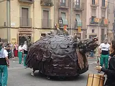 Cucafera during the "Festa Major de Santa Tecla" in Tarragona (Spain)