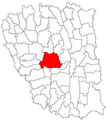 Location in Galați County