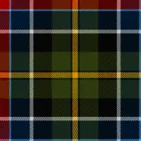 18th-century tartan with a herringbone selvedge at the bottom (detail)