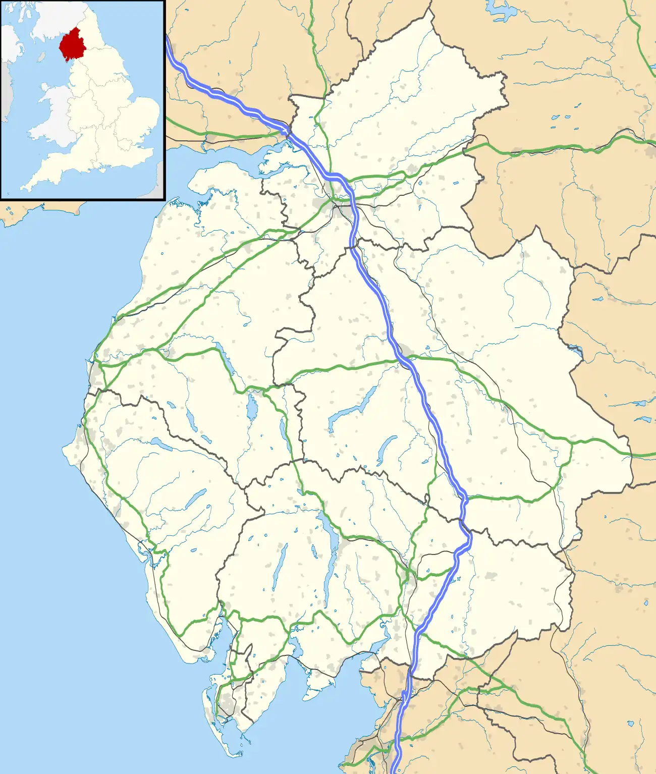 Near and Far Sawrey is located in Cumbria