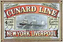 Cunard Line est. 1840, poster 1875