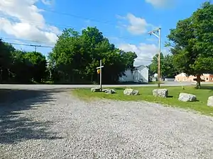 The hamlet of Cuylerville as seen from the site of the former Pennsylvania Railroad station