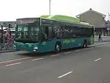 A "Man Lion City" gas-fuelled bus at Uitgeest station