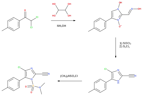 Synthesis of the fungicide cyazofamid