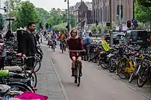 Image 15Safe from traffic for cycling along a fully segregated Fietspad, properly designed cycling infrastructure in Amsterdam (from Road traffic safety)