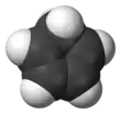 Spacefill model of cyclopentadiene