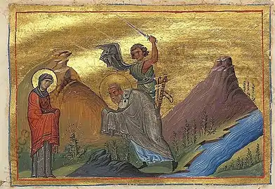 Hieromartyr Cyprian and Virgin-martyr Justina.