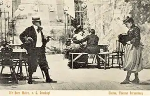 Performance of Stoskopf's play D'r Herr Maire ["Mister Mayor"] in 1908