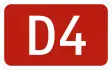 D4 Motorway shield}}