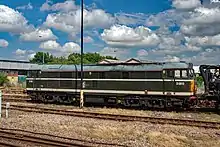 Photo of green diesel locomotive