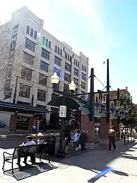 Looking west along Pacific Street at West End Station