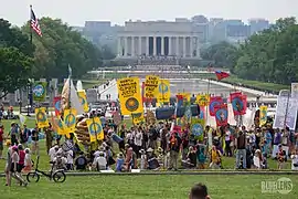 Demonstrators in Washington, DC