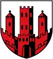 Fortified gate in the Dinslaken coat of arms