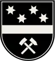 Coat of arms of Hückelhoven, Germany.