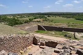 Dholavira, one of the largest cities of Indus Valley Civilisation, with stepwell steps to reach the water level in artificially constructed reservoirs.